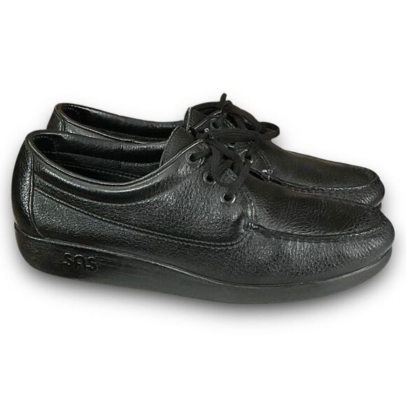 SAS Mens Black Amigo Pebbled Leather Dress Casual Shoes Men’s Size 9 1/2 - Picture 3 of 7